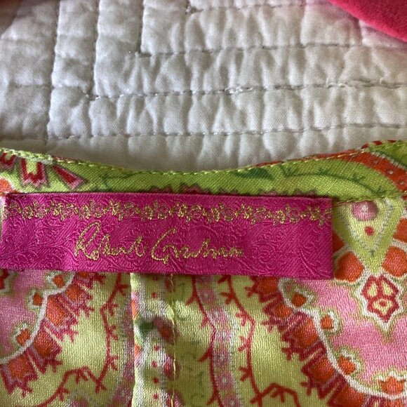 ROBERT GRAHAM Silk Linen Blend Paisley Prints Beach Cover Up Size M - Picture 3 of 11